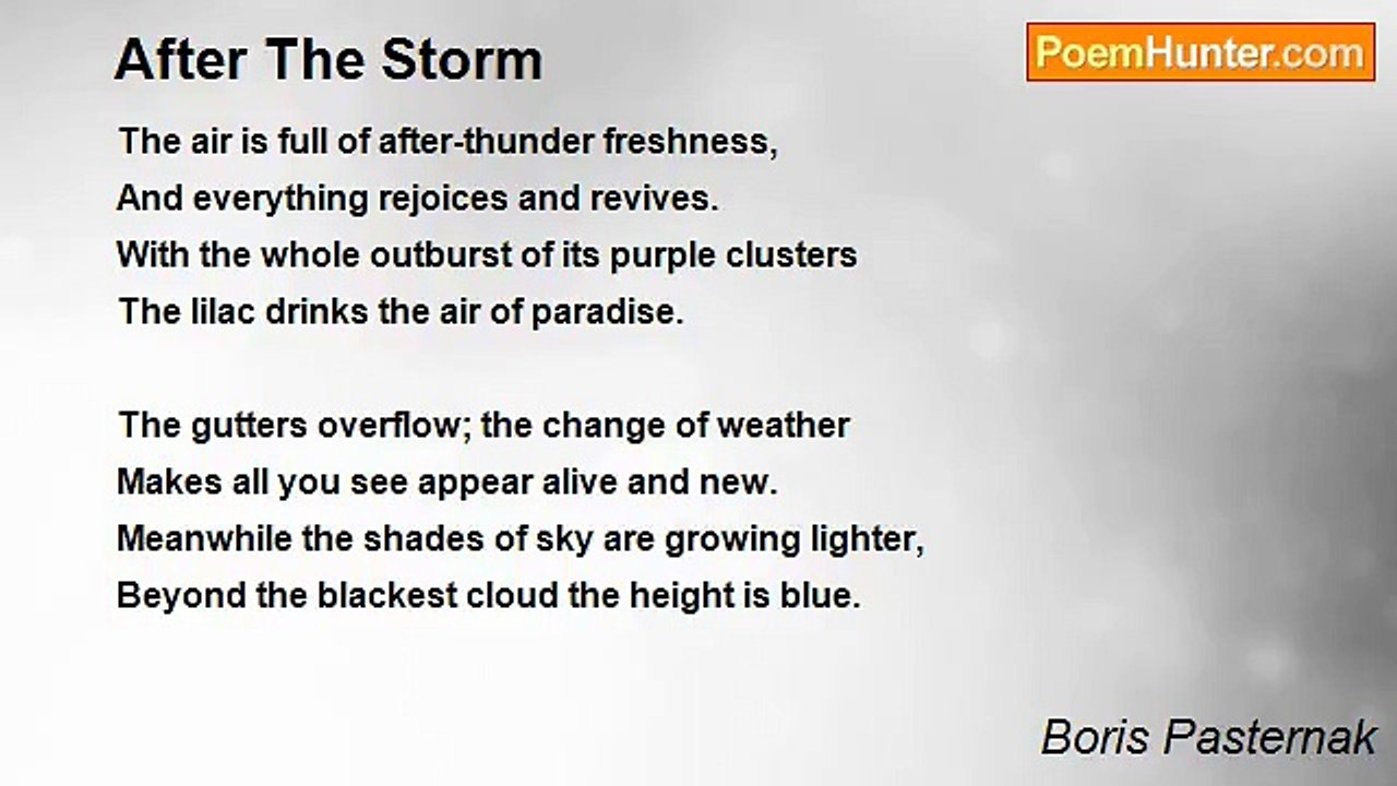 Boris Pasternak - After The Storm