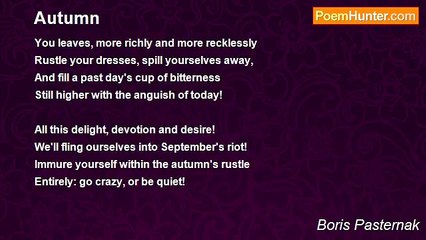 Boris Pasternak - Autumn