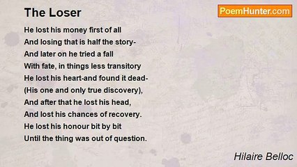 Hilaire Belloc - The Loser