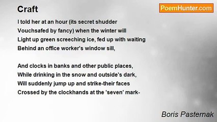 Boris Pasternak - Craft