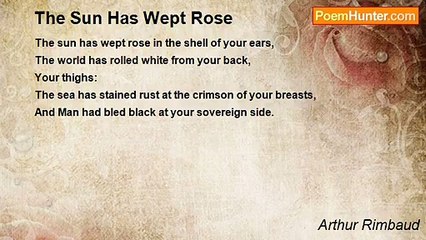 Arthur Rimbaud - The Sun Has Wept Rose