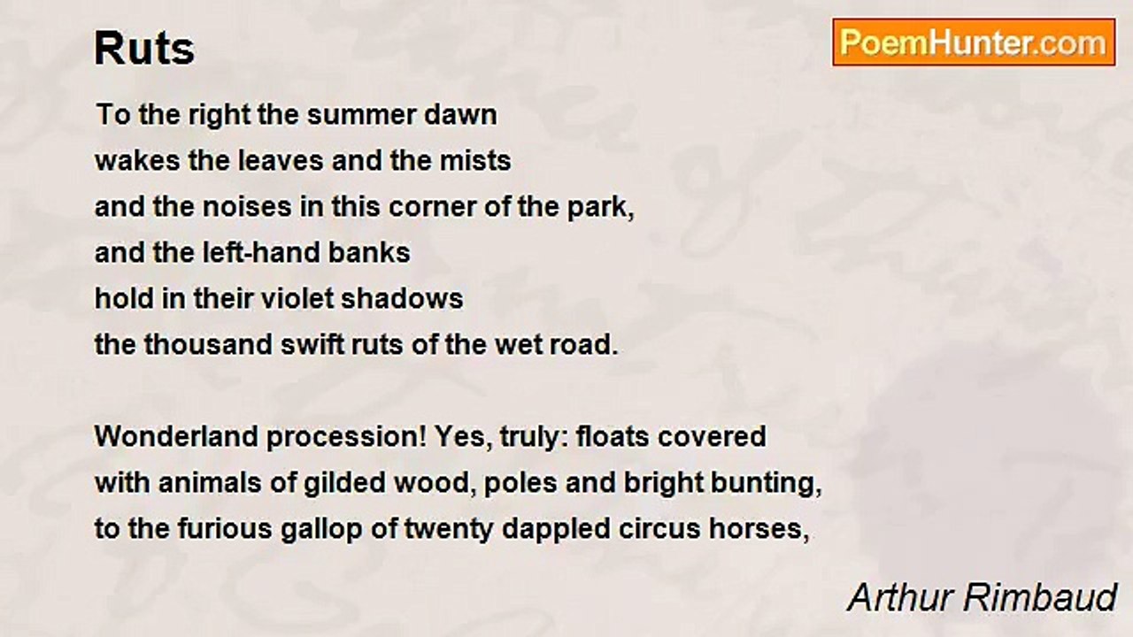 Arthur Rimbaud - Ruts