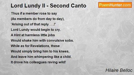 Hilaire Belloc - Lord Lundy II - Second Canto