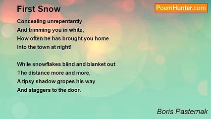 Boris Pasternak - First Snow