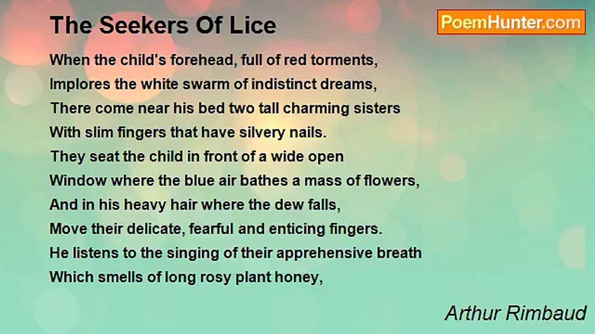 Arthur Rimbaud - The Seekers Of Lice