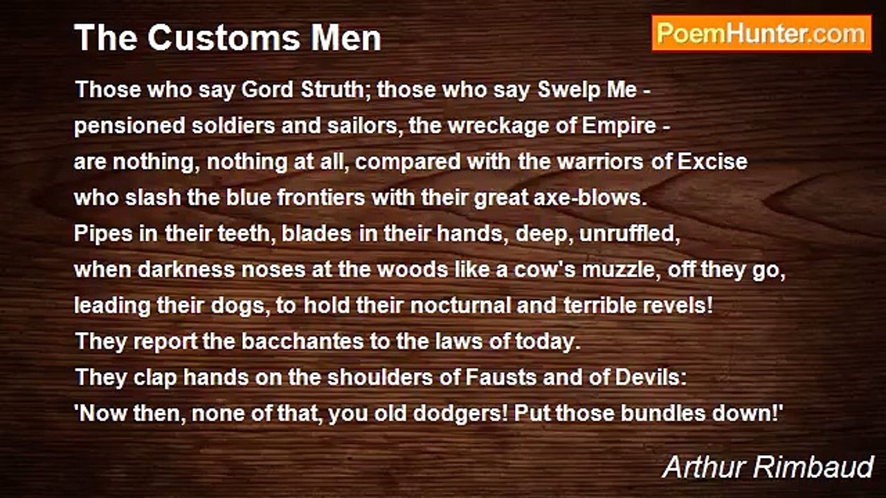 Arthur Rimbaud - The Customs Men