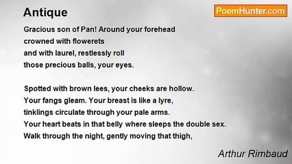 Arthur Rimbaud - Antique
