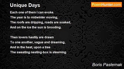 Boris Pasternak - Unique Days