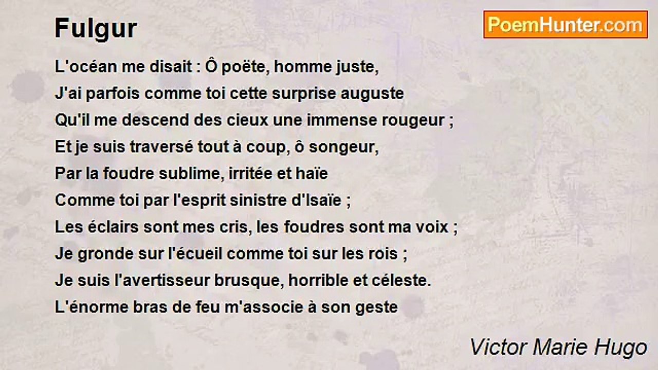 Victor Marie Hugo - Fulgur