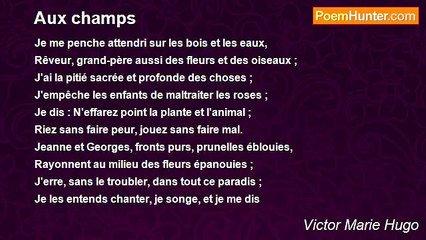 Victor Marie Hugo - Aux champs