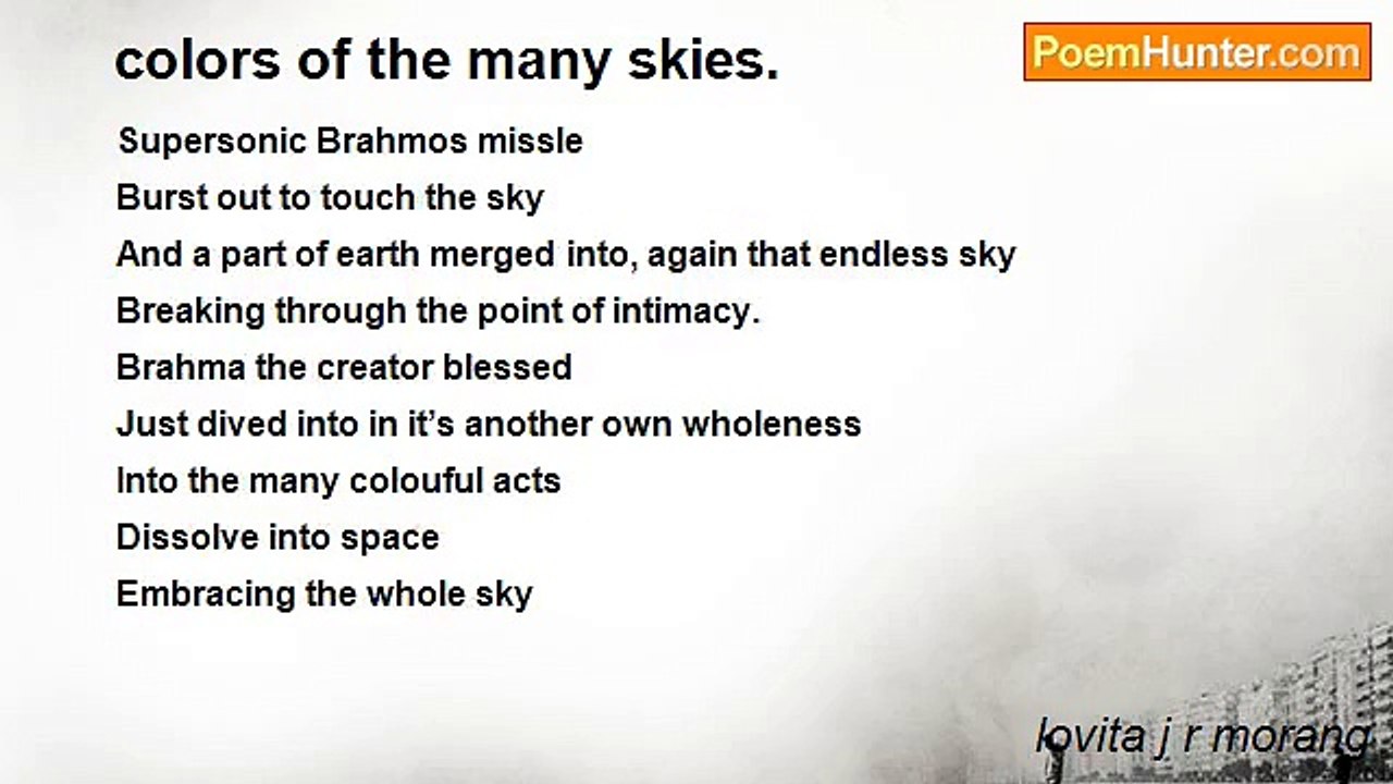 lovita j r morang - colors of the many skies.