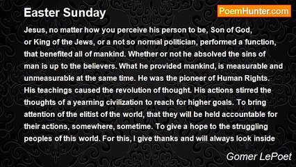 Gomer LePoet - Easter Sunday