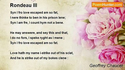 Geoffrey Chaucer - Rondeau III