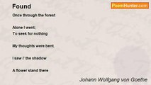 Johann Wolfgang von Goethe - Found