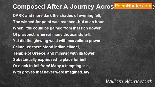 William Wordsworth - Composed After A Journey Across The Hambleton Hills, Yorkshire