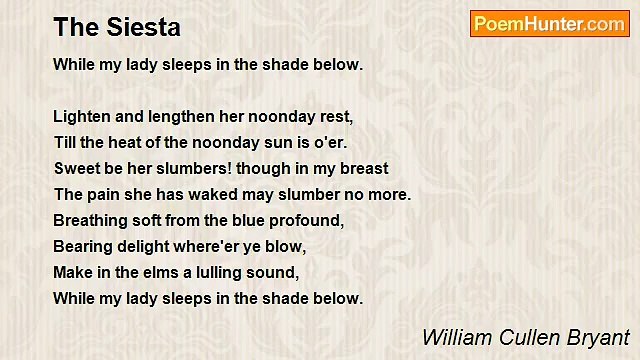 William Cullen Bryant - The Siesta