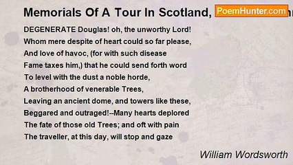 William Wordsworth - Memorials Of A Tour In Scotland, 1803  XII. Sonnet Composed At ---- Castle