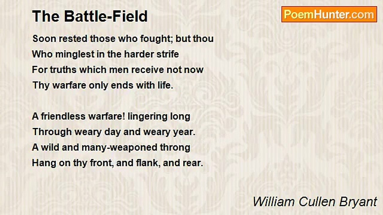 William Cullen Bryant - The Battle-Field