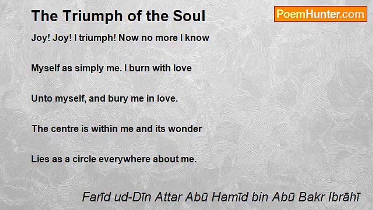 Farīd ud-Dīn Attar Abū Hamīd bin Abū Bakr Ibrāhī - The Triumph of the Soul