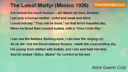 Alice Guerin Crist - The Latest Martyr (Mexico 1926)