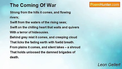 Leon Gellert - The Coming Of War
