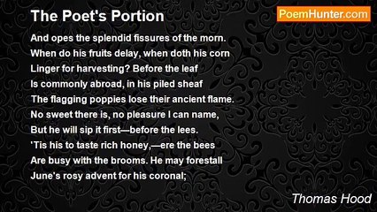 Thomas Hood - The Poet's Portion
