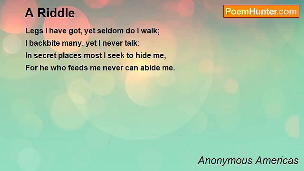Anonymous Americas - A Riddle