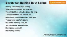 Anonymous Americas - Beauty Sat Bathing By A Spring