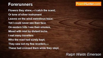 Ralph Waldo Emerson - Forerunners