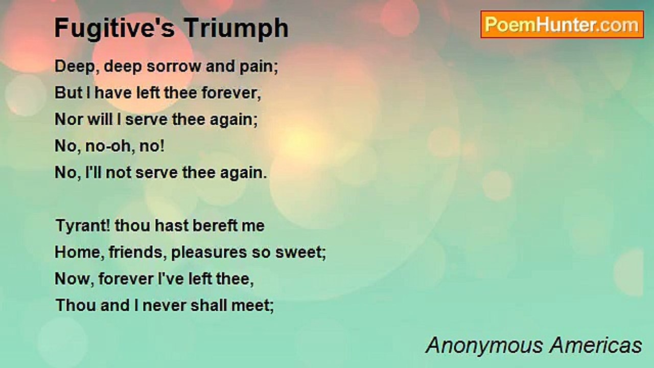 Anonymous Americas - Fugitive's Triumph
