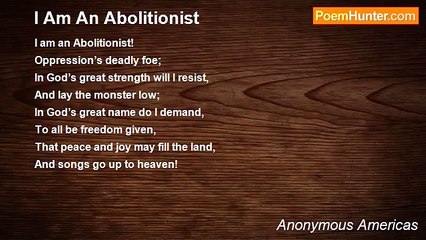 Anonymous Americas - I Am An Abolitionist
