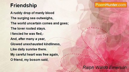 Ralph Waldo Emerson - Friendship