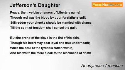Anonymous Americas - Jefferson's Daughter