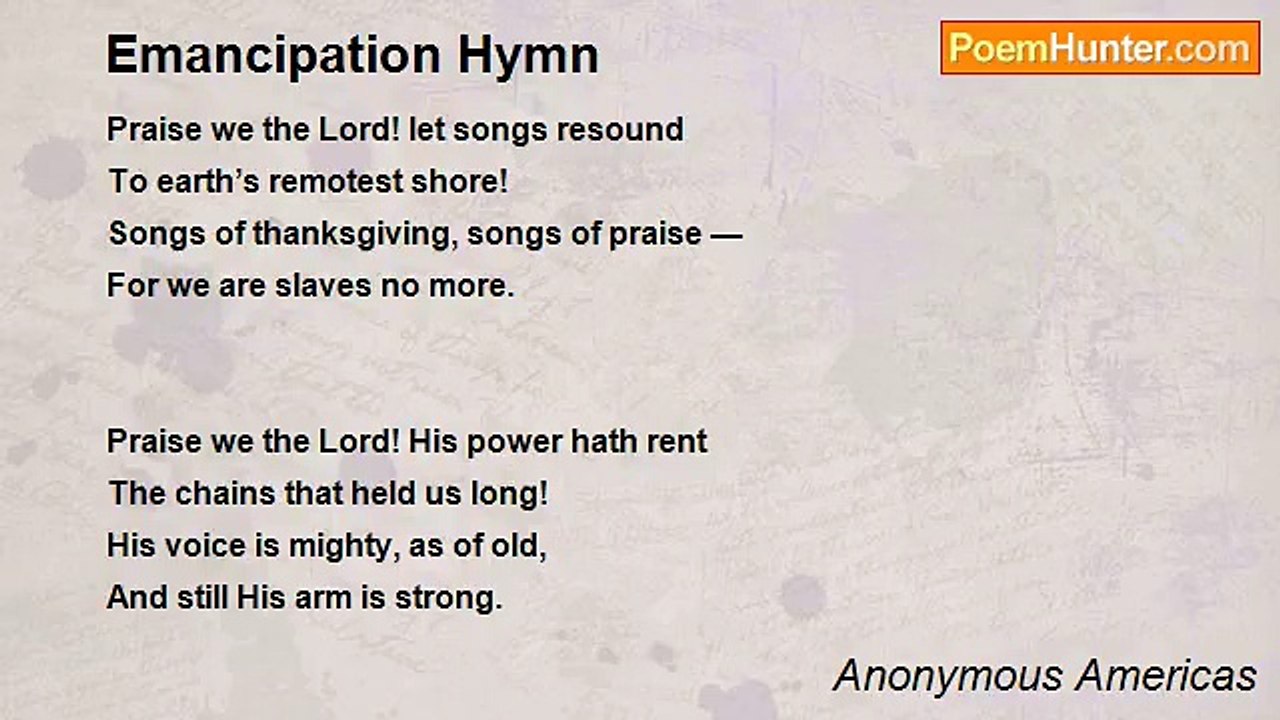 Anonymous Americas - Emancipation Hymn