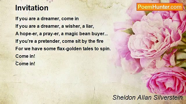 Sheldon Allan Silverstein - Invitation