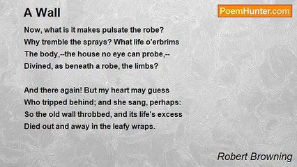 Robert Browning - A Wall