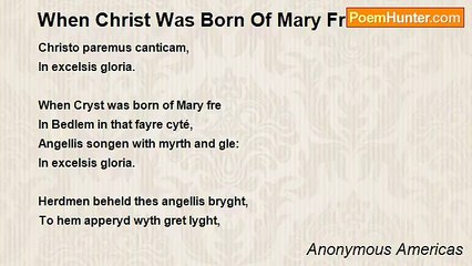 Anonymous Americas - When Christ Was Born Of Mary Fre