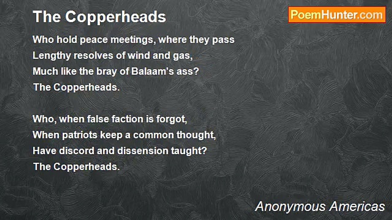 Anonymous Americas - The Copperheads