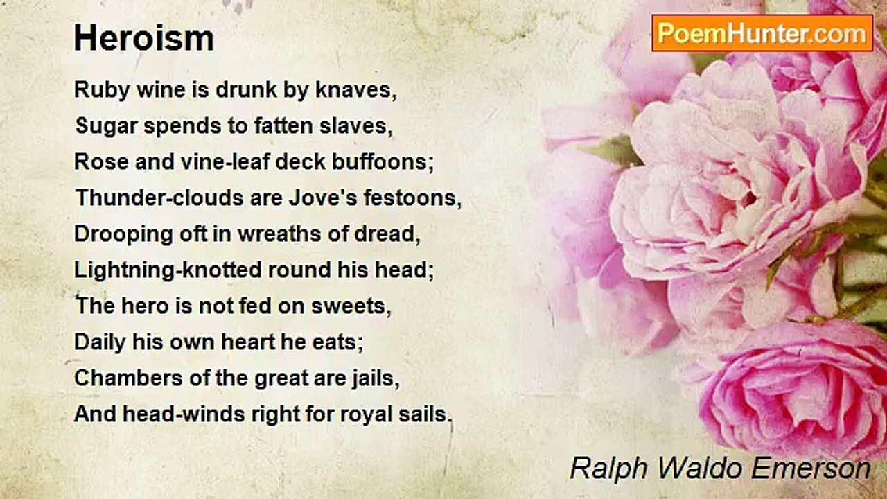 Ralph Waldo Emerson - Heroism