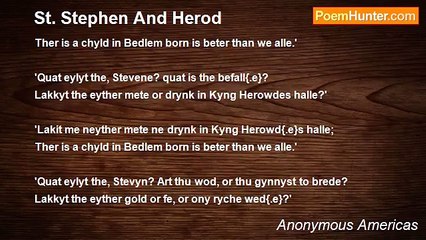Anonymous Americas - St. Stephen And Herod
