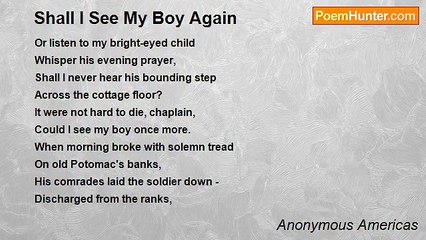 Anonymous Americas - Shall I See My Boy Again
