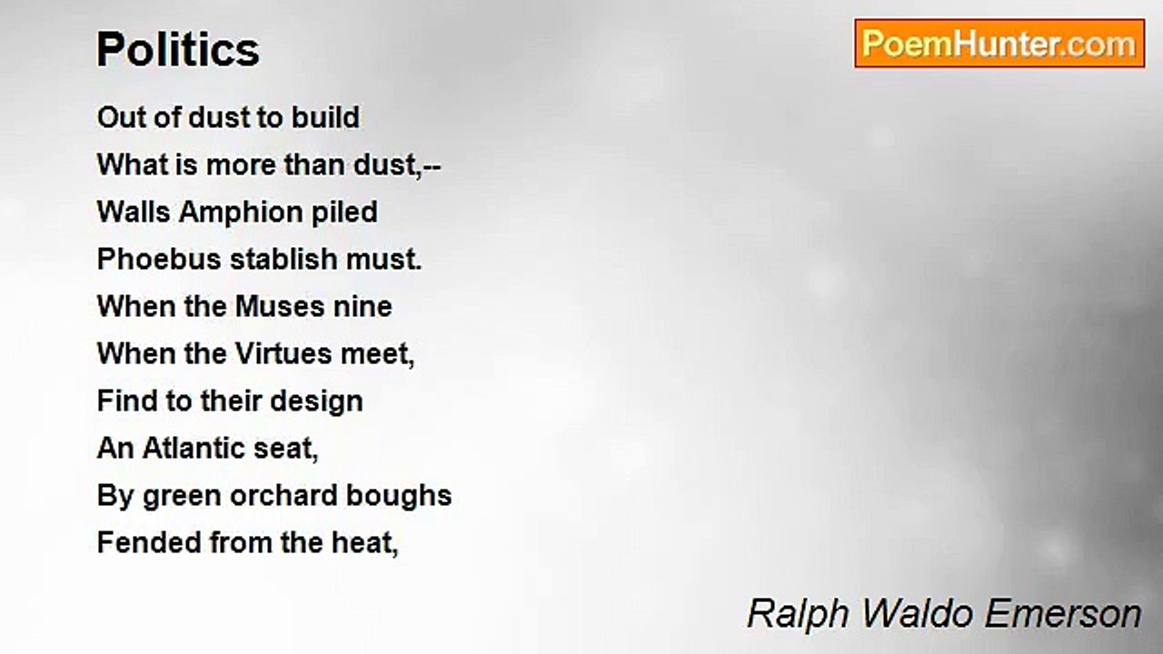 Ralph Waldo Emerson - Politics