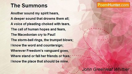 John Greenleaf Whittier - The Summons