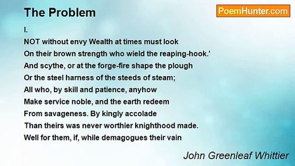 John Greenleaf Whittier - The Problem