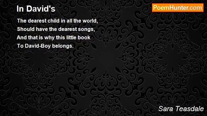 Sara Teasdale - In David's
