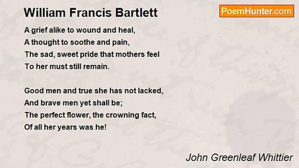 John Greenleaf Whittier - William Francis Bartlett