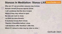 Gertrude Stein - Stanzas In Meditation: Stanza LXXXIII
