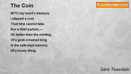 Sara Teasdale - The Coin