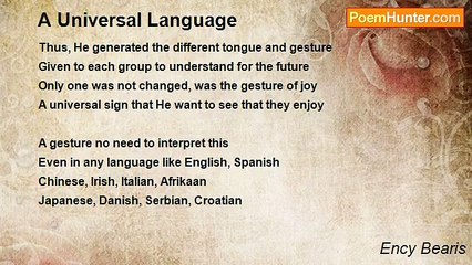 Ency Bearis - A Universal Language