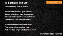 Oliver Wendell Holmes - A Birthday Tribute